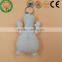 Dongguan cute white frog shaped keychain plush toy with big eyes