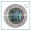 Home Treats Round Crackle Wall Mirror Handmade Mosiac Glass Mosaic Aqua or Silver Frame 40 x40cm