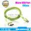 1M Colorful Noodle usb micro cable for Blackberry