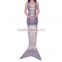 mermaid tails for girls summer children halloween costumes for kids party Fish scales cosplay fancy dress with bra