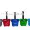 colorfull 58l plastic shopping basket with 2 wheels