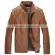 Slim fit jacket men pu leather jacket