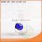 Clear round glass whiskey decanter with blue ice hole 750ml