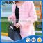 wholesale korean women's clothing stripe man-made fur long coat