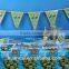 Custom design flag banner happy birthday decoration supplies kids sets