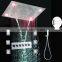 luxury bathroom accessories 5 in 1 multicolor remote control embed ceiling led rainfall waterfall shower set