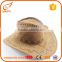 2016 Wholesale cheap sombrero plain raffia cowboy straw hat