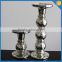 christmas decoration electroplate silve glass decorative candle holders with long stem