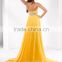 (MY5696) MARRY YOU Off-shoulder Beaded Yellow Evening Dress Open Front Prom Dress 2015