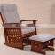 Popular Wooden Recliner Chair and stool-Java