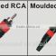Moulded JACK 6.3mm Mono Male to RCA male multicore instrument cables