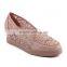 High Quality Comfort Casual Shoes Fancy Lace Leather Shoes Ladies Beautiful Flat Shoes Within Height Increasing