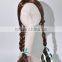 Brown Lolita Dolls Wigs With Two Dreadlocks and Bow Braid Wig With Bow N236
