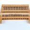Bamboo Scissor Style Folding Dish Rack /Flatware Holder Set.