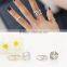 Hot jewelry metal leaf roman numerals rings