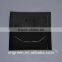 straight cut black background black logo woven label