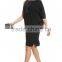 DRAPE SLEEVE MATERNITY DRESS IN BLACK maternity clothes,one shoulder maternity clothing, preganet dress