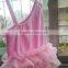 Trendy Infant Baby Girls Cotton Pink Princess Rompers with Chiffon Ruffles for Summer Chiffon Baby Rompers Baby Clothes