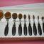 Foundation New Toothbrush Rose Gold 10Pcs Cosmetics Oval Makeup Brush Set