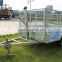 8x5ft hot dipped galvanized caged box Trailer/car trailer/cage trailer/utility trailer