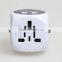SYW-12 New arrival universal world swiss travel adaptor adapter plug with 2 usb port and built in Safety shutter