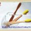 Popular simple design yellow bristle bamboo toothbrush for children