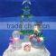 acrylic LED artificial christmas green tree with snowman