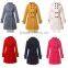 Hooded Long Warm Jacket Overcoat ,women Double Breasted two sides button Tweed Coat