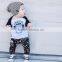 Name Brand Kids Newborn Baby Boy Print Cotton Fabric Clothing Wholesale