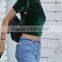 Runwaylover EY2389B Ladies Sexy 2017 Short Sleeve Crop Tops