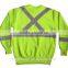 80% polyester 20% cotton fleece hi vis safety sweatshirt with heat-applied reflective tape meet CSA Z96 requirement