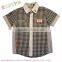 Custom child boys shirt summer check designs small boys stylish shirt