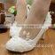 White wedding dress dresses high heels wholesale the new lace handmade bridal shoes spring/summer PU bridal shoes WS032