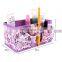 Non Woven Promotional Purple Foldable Cosmetic Storage Box