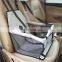 Car Deluxe Portable Pet Dog Car Booster Seat with Clip-On Safety Leash and Zipper Storage Pocket