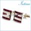 New Crystal 4 color Plated Cufflink