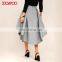  new design grey plaid fabric ladies dresses woman sexy plaid mini skirt