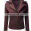 2016 BAIYIMO Women Long Sleeve Slim Fit Cotton Zip-up Casual Rider Jacket