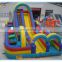 Outdoor giant inflatable rainbow slide,rainbow inflatable dry slide,inflatable arch slide for sale