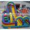 Outdoor giant inflatable rainbow slide,rainbow inflatable dry slide,inflatable arch slide for sale