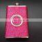 glitter pink alcohol drink pocket stainless steel whiskey hip flask