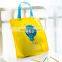 Bulk Cheap Eco-friendly Non Toxic Yellow Reusable Non Woven Shopping Bag