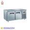 Stainless steel Glass 2-Doors Work table chiller for commercial use