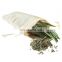 Natural unbleached cotton muslin drawstring tea bag