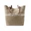 Jute Tote Bag with Leather Handles Wholesale Jute Tote Bags