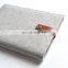 13 Inch Business Style Felt Laptop Sleeve With Carry Handle Light Gray Color