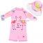Baby Girl  Swimsuit With Hat Custom Swimwear One Piece Swimsuit