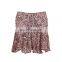 TWOTWINSTYLE  Print High Waist Bandage Asymmetrical Short Pleated Sexy Women Skirt