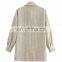 Casual Women Fashion Jacket Office Ladies Plaid Long Overcoat Outwear Coat