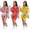 2020 summer new design  Printed Leisure Two Sets  two pieces women outfits clothes